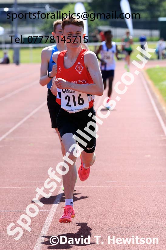 Boys Under-15s 1500 metres, 2024 North Eastern Track and Field Champs., Middlesbrough.  Photo: David T. Hewitson/Sports for All Pics